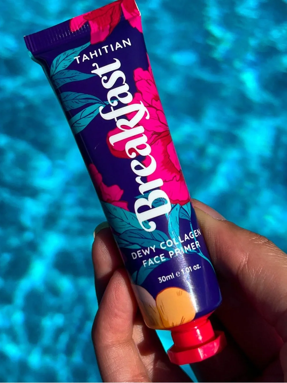 Dew Of The Gods Tahitian Breakfast Dewy Collagen Face Primer.